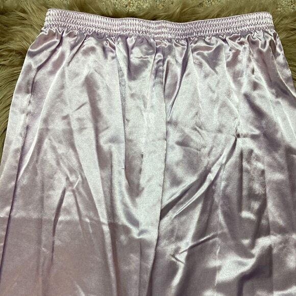 Blair Two Piece Set Long Sleeve Button Down Striped Pajama Top & Satin Bottoms - Picture 10 of 10